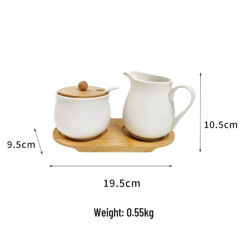 

Керамический набор баночек для приправ и соусников с бамбуковой крышкой