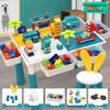 Multifunctional Building Block Table for Kids, Compatible with Large Lego Pieces, Educational Toy for Boys Ages 3-6