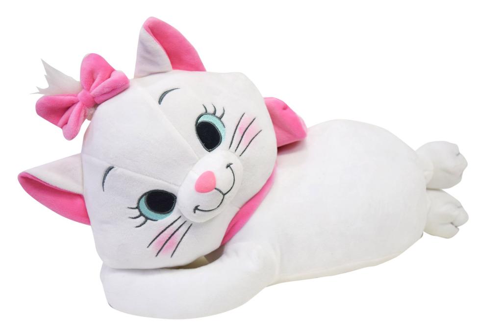 MORIPiLO Disney Polštář na tělo Aristokočky Spící M 45cm Plyšová hračka Polštář 56x24x30cm Bílý Velký Narozeninový dárek Roztomilý Měkký Disney Postava