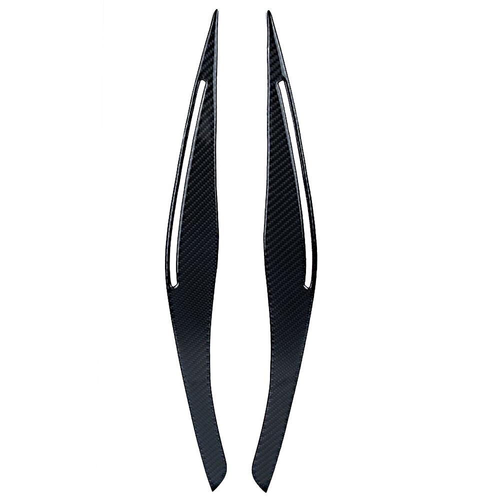

2Pcs Headlight Eyelid Eyebrow Cover Carbon Fiber Style For BMW 3 Series E90 318i 320i 325 2009 2010 2011 2012