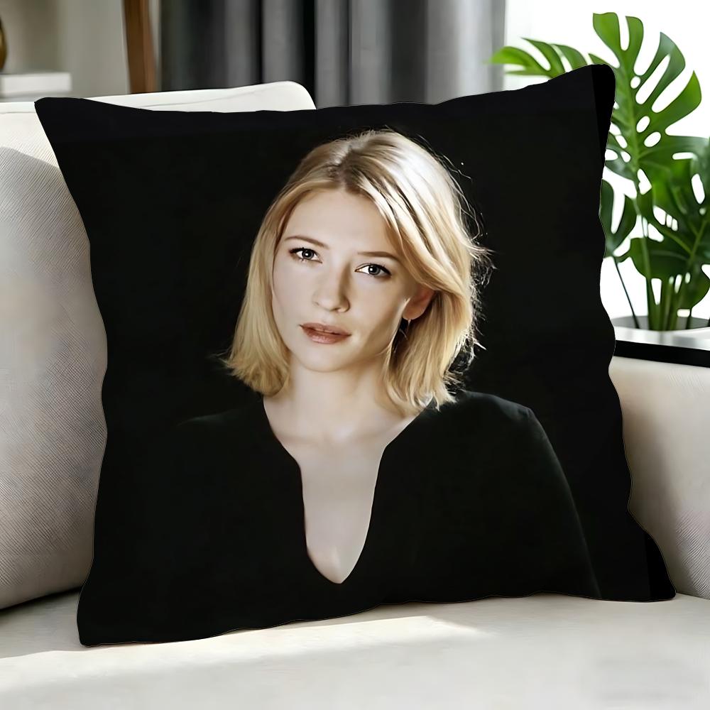 movie Cate Blanchett Cushion Cover Cushion Cover Set 4Pcs 50x50 45x45 40x40 Pillowcase Decorative Sofa Home Decor