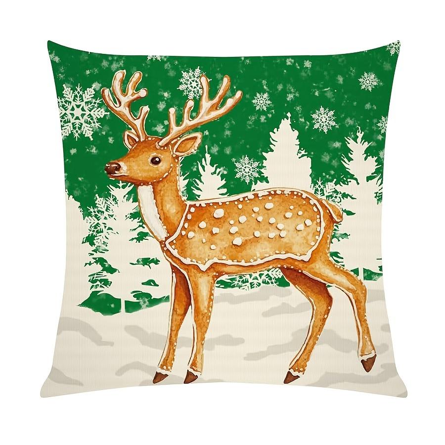 Christmas Themed Pillowcases: Snowman, Deer, Gingerbread Men & Christmas Tree Designs Sofa room cushion cover home decoration