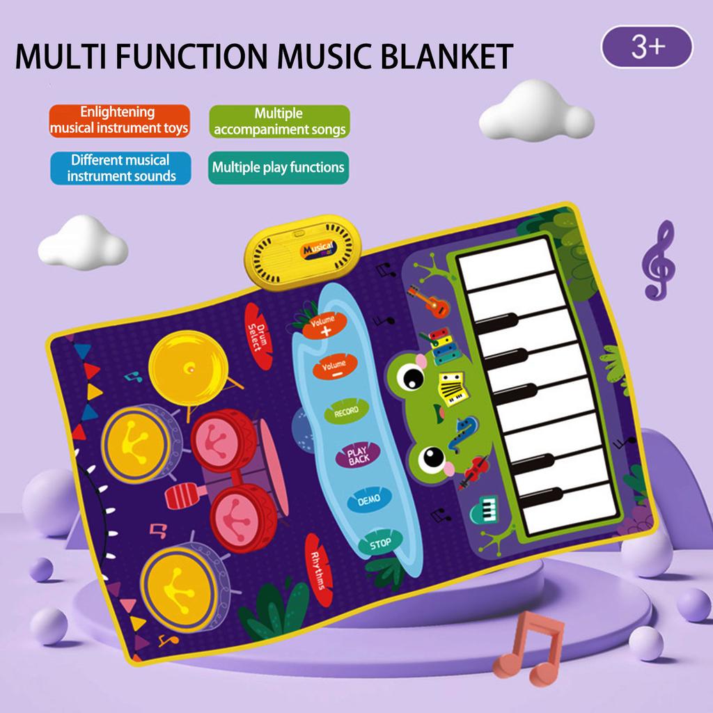 Children Music Mat Jazz Drums Dance Blanket Piano Keyboards Touch Mat Music Learning Toy