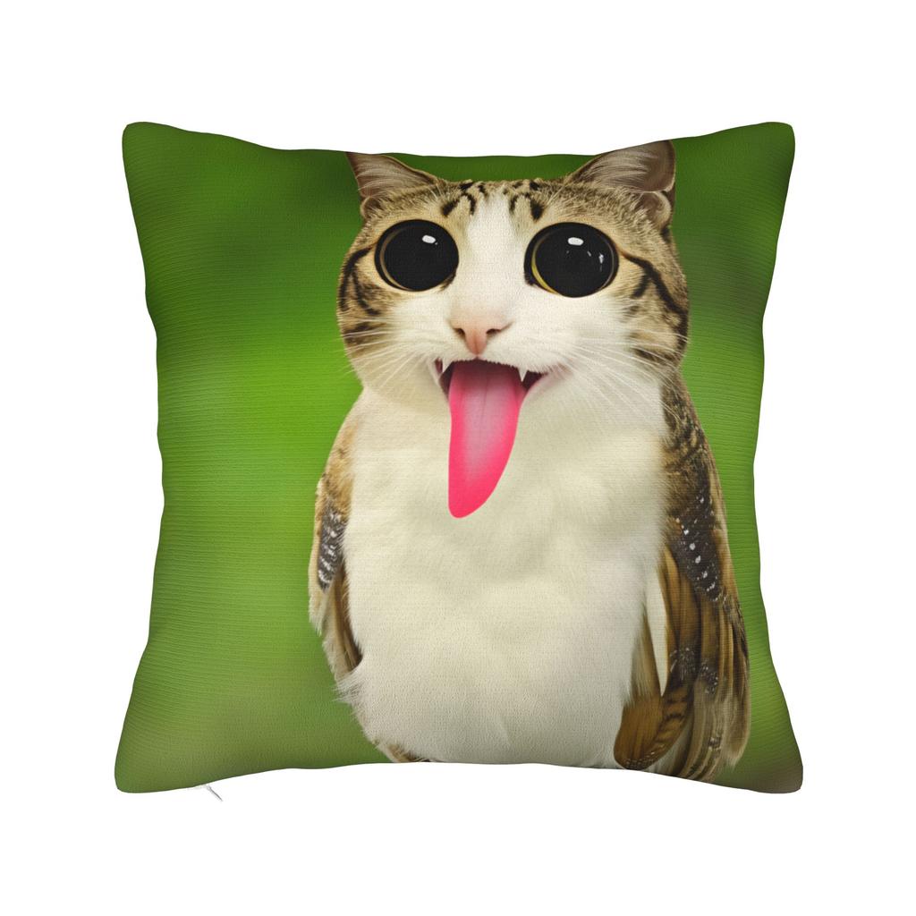 Pillow Cover Green Fruit Space Cat  Fashion Pillow Case For Sofa Home Decor Pillowcases
