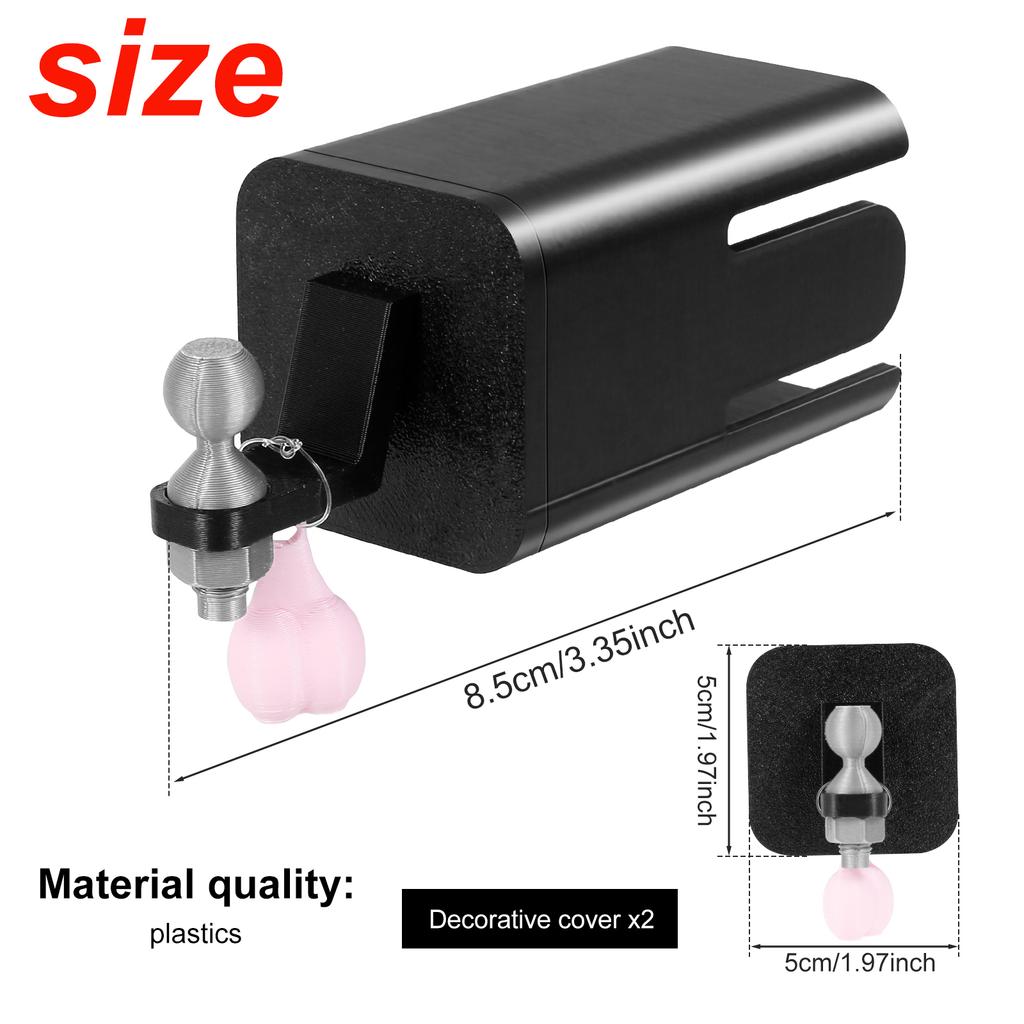 Funny Trailer Hitch Cover Novelty Trailer Hook Cover with Tiny Nuts Waterproof Plastic Towing Hitch Covers Personalized for Car