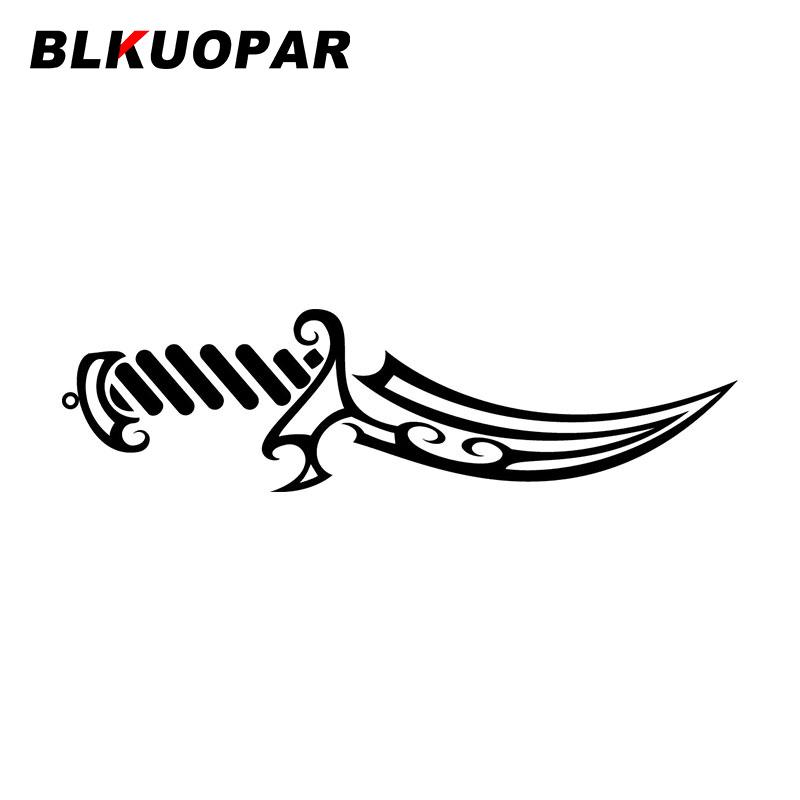 BLKUOPAR Knife Tribal Car Stickers Vinyl Graphics Laser Decals Occlusion Scratch Holographic Sunscreen Creativite Car Protector