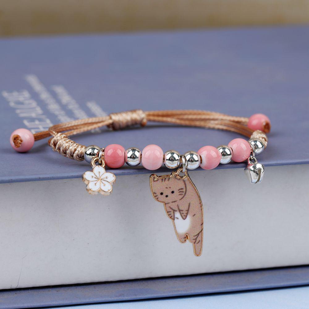 Minimalistyczna Bransoletka Leniwy Kot - Modna Biżuteria dla Kobiet i Studentek