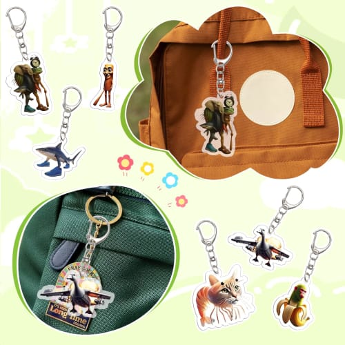 Fantasyon Tuntuntunsaful Keychains, Turbo Babaa, Internet Meme, Italian Brainlot, Tralarello Tralala, Acrylic Keychain Pendants, Cute Decorations, Set