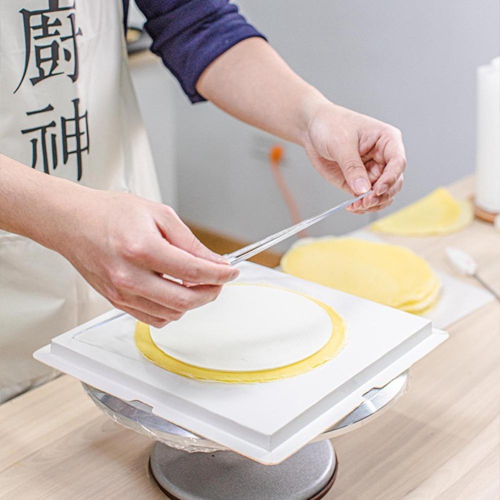 Transparent Square Acrylic Cake Discs Boards Round Hole Layer Cake Mould Cake Scraper  Cream