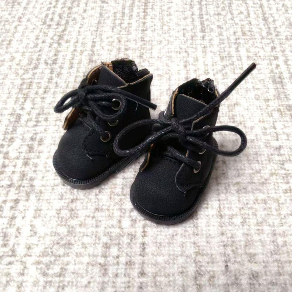1pair Cute Outfit Doll Leather Shoes Boots Black Brown Dolls Uniform Shoes Bjd Doll Shoe  For Penny