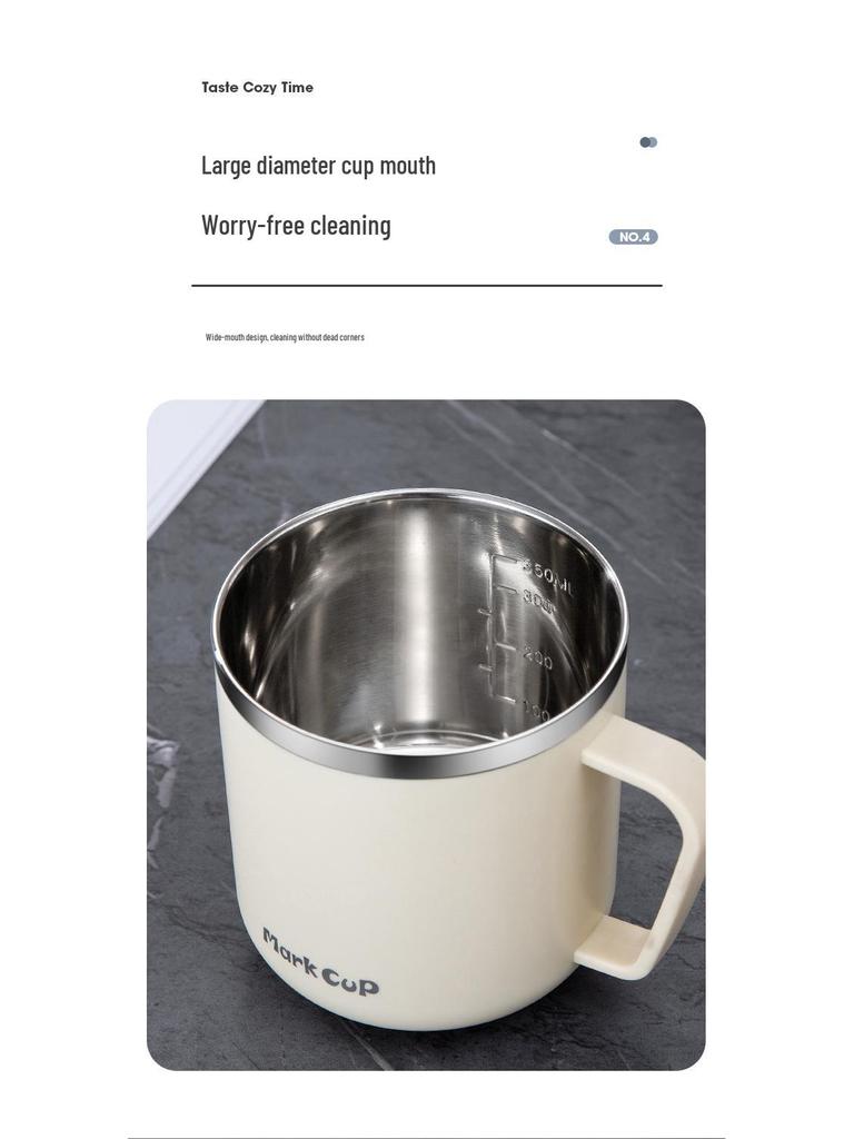 Isolierte Edelstahl-Tasse mit Deckel - Langlebig, Büro- & Kinderbecher, Ideales Geschenk für Teeliebhaber