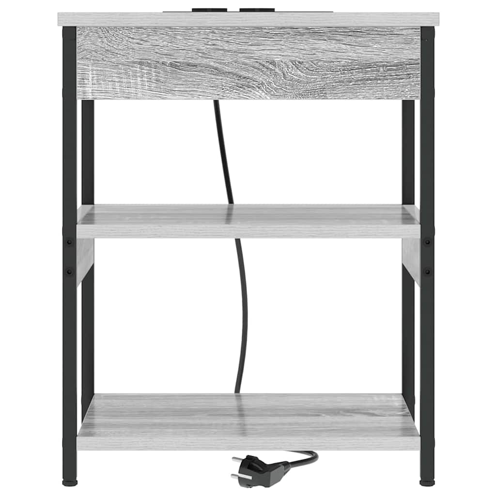 Nightstand Grey Sonoma 41 x 31 x 51 cm Engineered Wood