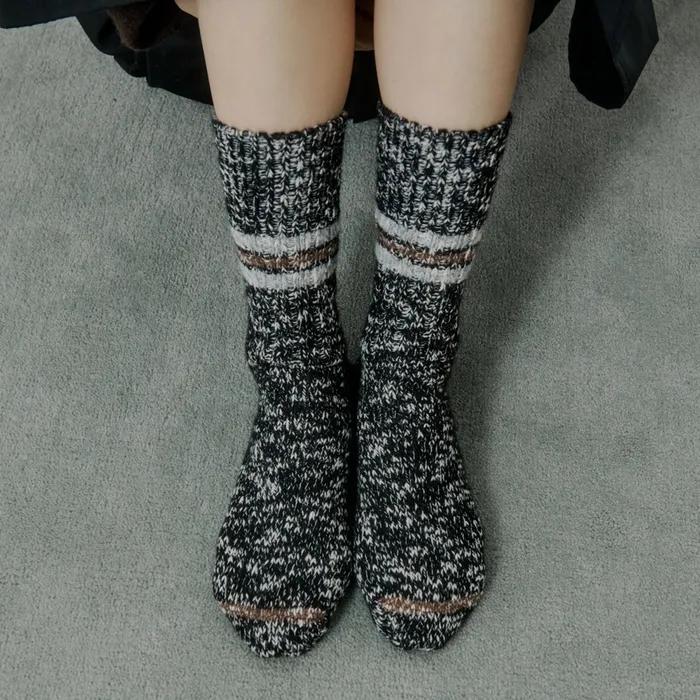 [IHM25FWS21] Heritage Line Socks Black