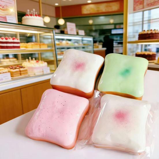 Anti-stress Toy Bread Butter Squeeze Toy Slow Rising Stress Relief Realistic Anxiety Ball Toast Sensory Fidget for Anxiety Birthday Party