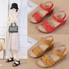 2025 New Foreign Trade Sandals Women 2025 Slope Heel Velcro Thick Sole Large Size with Sandals In Stock