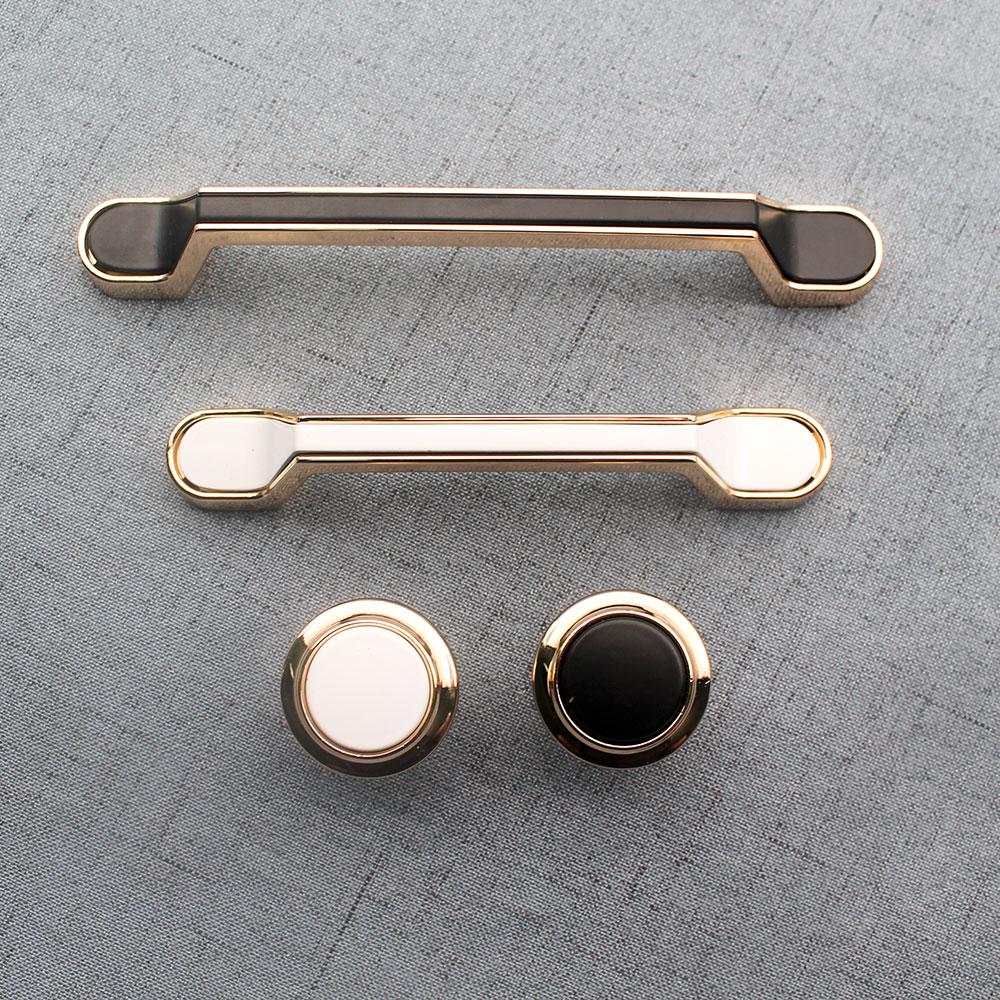 Black Gold Door Handle Cabinet Aluminium Profile Furniture Handles & Knobs