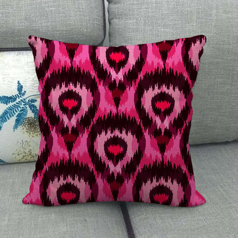 Simple Pattern Series Digital Printing Short Plush Pillow Covers Decorative For Car Sofa Office Cushion Cover Home Goods
