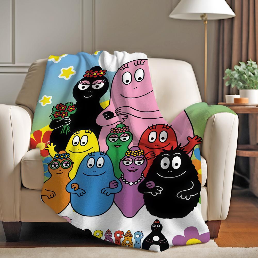 Kreskówkowa urocza Koc Barbapapa Na Sofę Biuro Łóżko Samolot Podróż Sen Czytanie Relaks Kemping Miękki I Ciepły