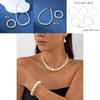 Vintage Elegant Pearl Jewelry Set With Geometric Design For Summer Gift Idea