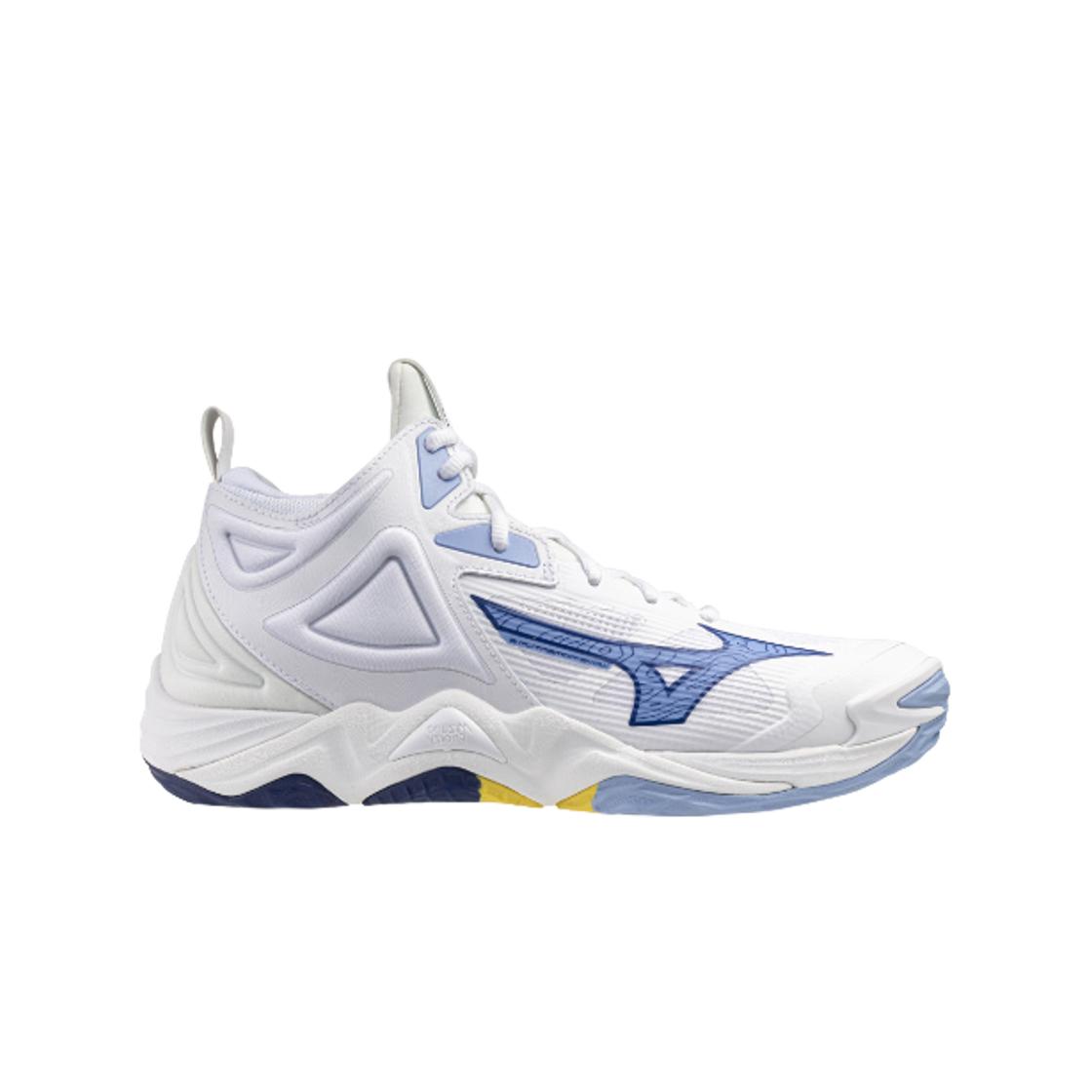 Mizuno Wave Momentum 3 Mid White Bellwether Blue Unisex Sneakers Bel-Air-Blue V1GA231797 39