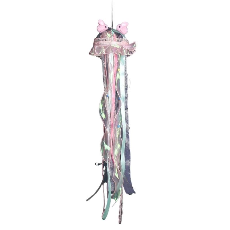 Handhold Light Up Jellyfish Lamp Toy Glowing Chandeliers Ambient Light for Restaurant Girls Kids Holiday Room Ornament