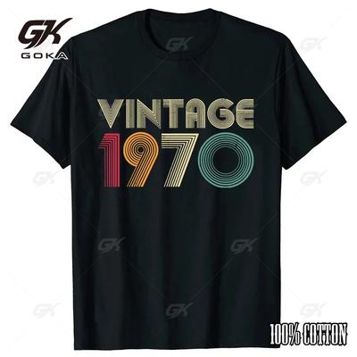 Birthday Gift Short Sleeved 54 Years Old Born In 1970 Shirt 54th Birthday Summer Retro Vintage 1970 Graphic  Tshirt