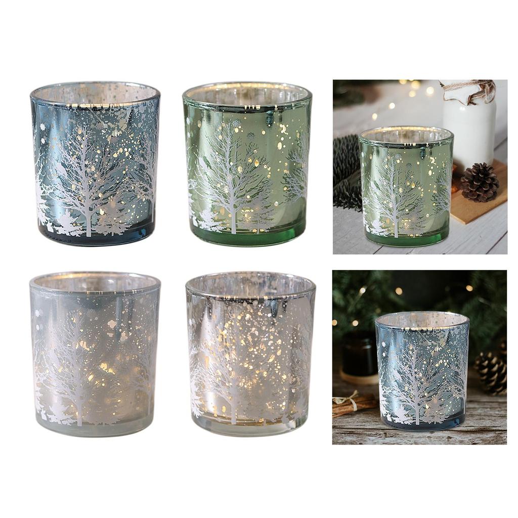 Glass Candle Holder, Cup Candle Holder, Statue, Table Decoration, Votive Candle for Christmas Parties