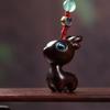 Argentina Green Sandalwood Fawn Carving Decorative Ornament 