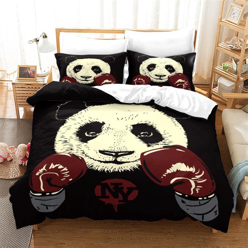 Cute Panda Bedding Set Twin Full King Size Duvet Cover Comforter For Kids Teens Adults Bedroom Decor