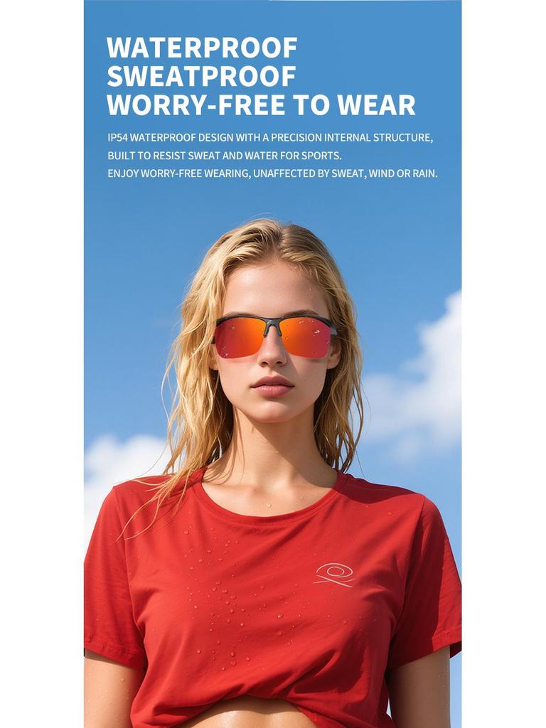 Smart Bluetooth Sunglasses 02Pro: AI Translation, Music & Call Features, V6.0 Black