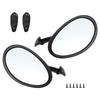 AA92-California Style Left & Right Car Classic Retro Door Wing Side Mirror Rearview Vintage Matte Universal Black