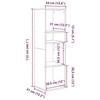 VidaXL Bibliothèque blanc 34x31x112 cm bois d'ingénierie, armoire de rangement, étagère de rangement, unité de rayonnage, 860283