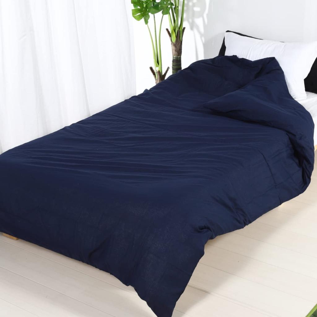 Made In Japan Duvet Cover Cotton Japanese Bleached Gauze Single Long Size 150cmX210cm Navy Single 100%