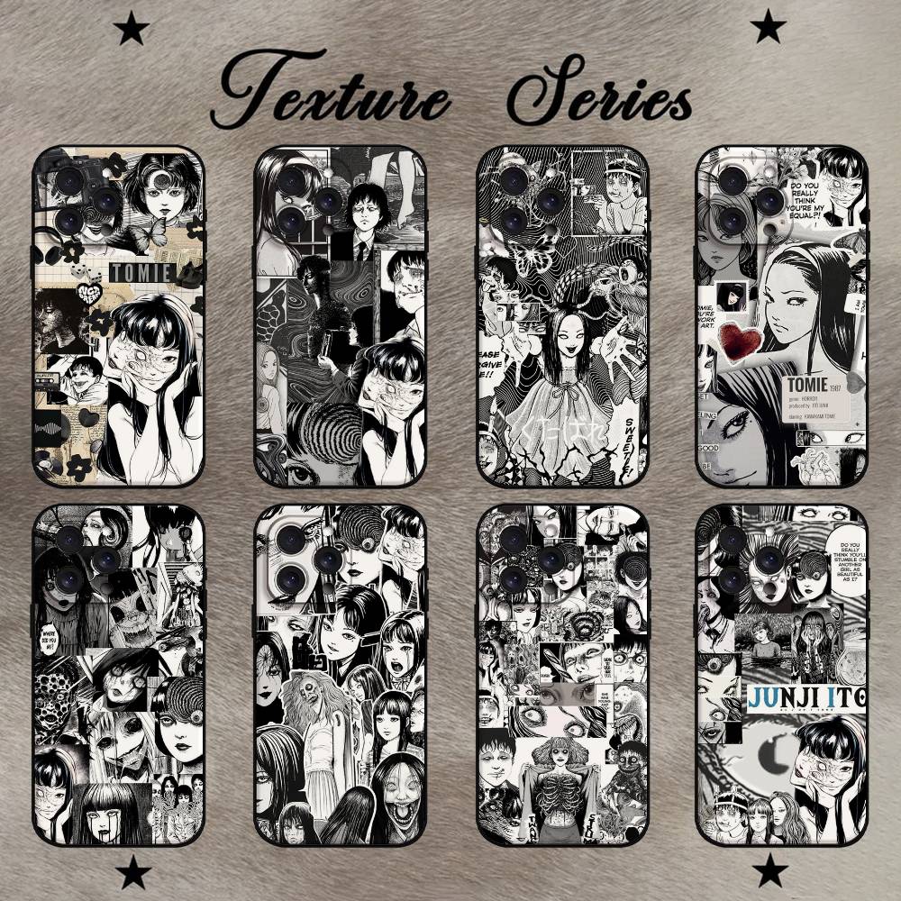 Anime Junji Ito Terror Horror Phone Case For IPhone 17 16 15 14 13 12 11 PRO MAX PLUS Mini TPU Soft To Skin-friendly Case