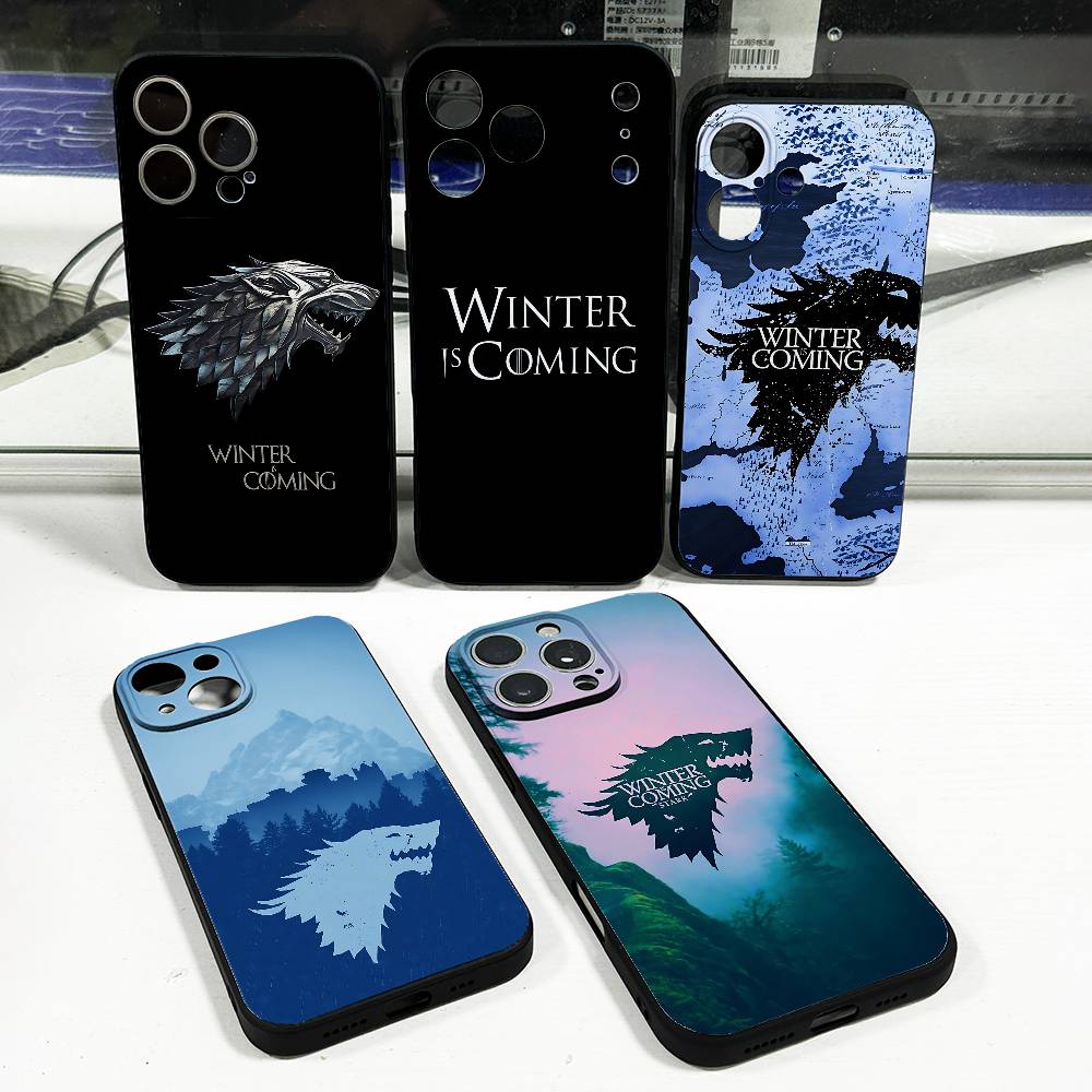 W-Winter Is C-Coming Phone Case For iPhone 15,16,12,13,14,11,17,Pro,Max,Plus,E,Air,Mini TPU Cover
