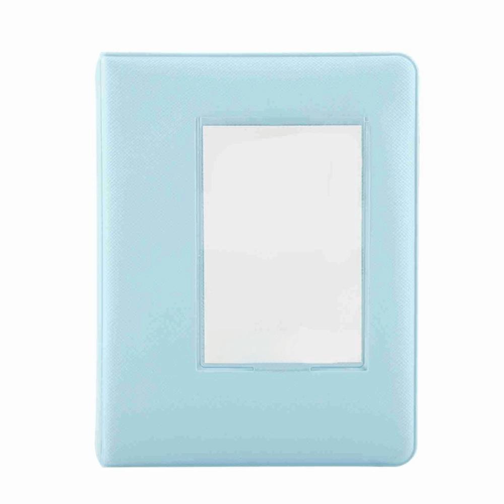 3 Inch 64 Pockets Photo Album Rectangle Portable Mini Photo Album Large Capacity Transparent Pocket Mini Picture Storage Case