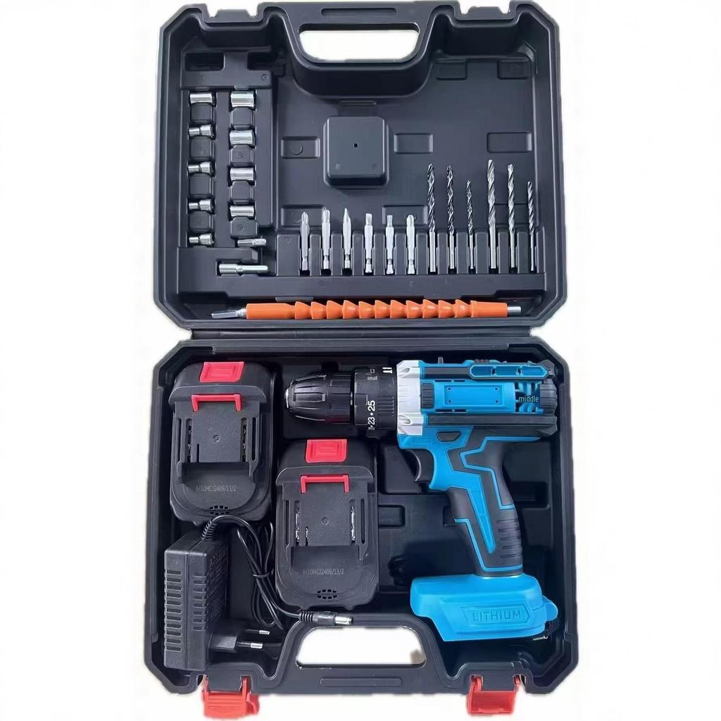 Portable Multi-Functional Tool Set for Home and Auto Repair, Electric Drill Included