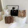 Große, geräumige Cord-Wintertasche, lässig, schlicht und tragbar, Schultertasche