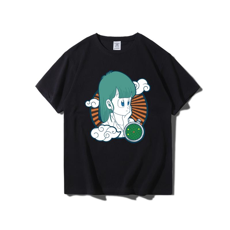 

Men Premium Cotton Bulma Dbz Print Tees Funny Harajuku Style Combed Cotton Tshirt