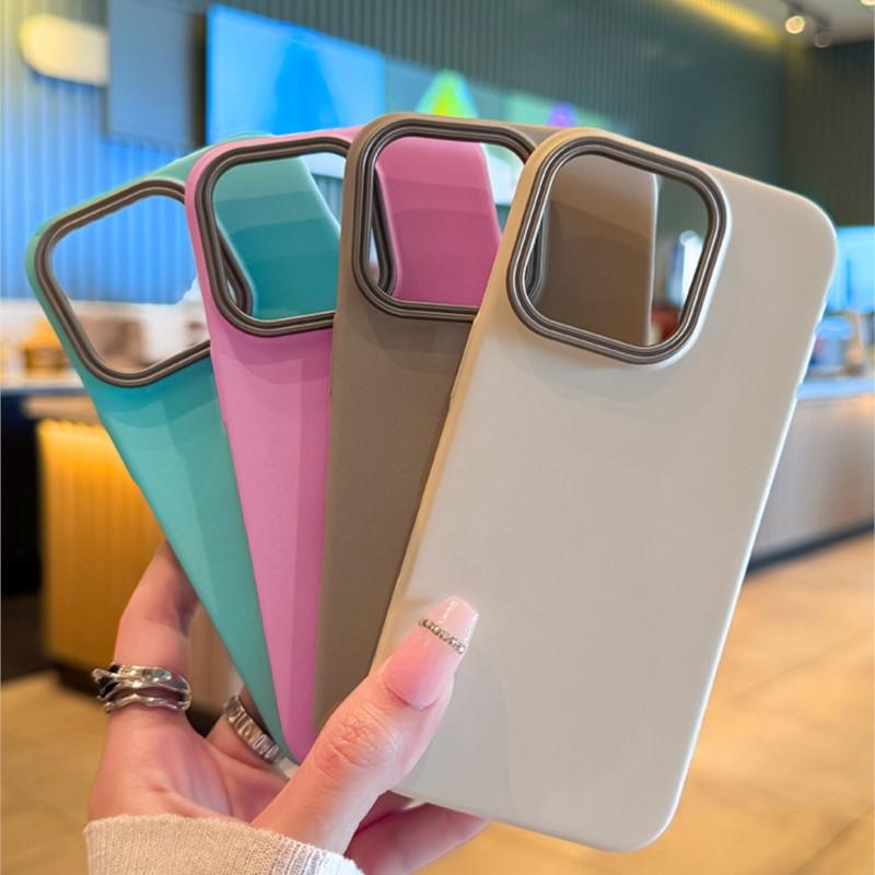 Luxury Matte Sandstone Soild Color Case for iPhone 16 16E 15 14 Plus 13 12 11 Pro Max Soft Silicone Shockproof Bumper Cover Capa