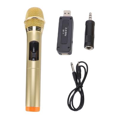 2.4G Wireless Microphone with USB Receiver Handheld Dynamic Mic for Outdoor Speaker Computer Phone Amplifier