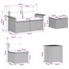 Sofa Set 6 pcs. 4 Seater Beige and Light Grey