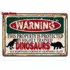 Vintage Warning Funny Animals Metal Sign Chicken Sheep Pig Octopus Wall Poster for Private Wall Painting Decor WY