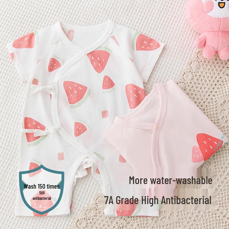 Babyprints Unisex Infant Short-Sleeve Cotton Romper 2-Pack