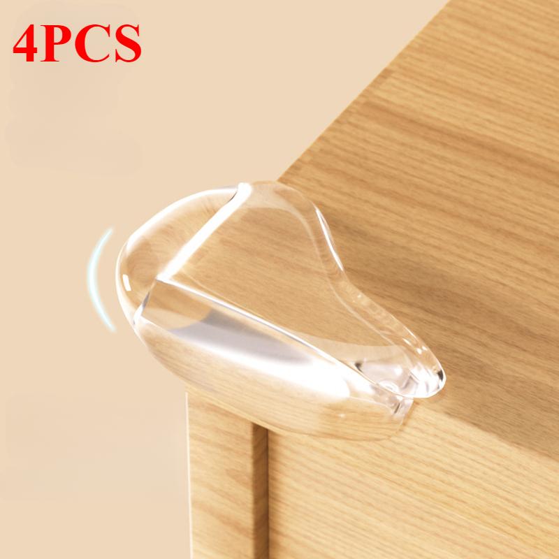 4pcs Silicone Rubber Corner Protector Child Baby Safety Table Corner Edge Protection Cover Anti Collision Edge Corner Guards