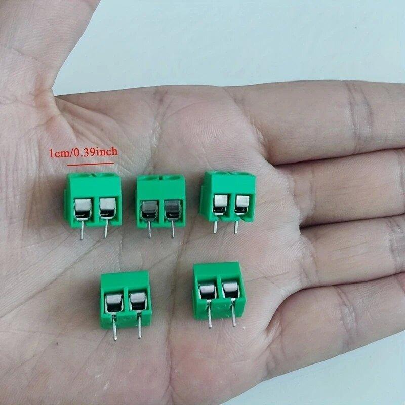 50PCS KF301 Screw 2Pin 5.0mm Straight Pin PCB Screw Terminal Block Connector
