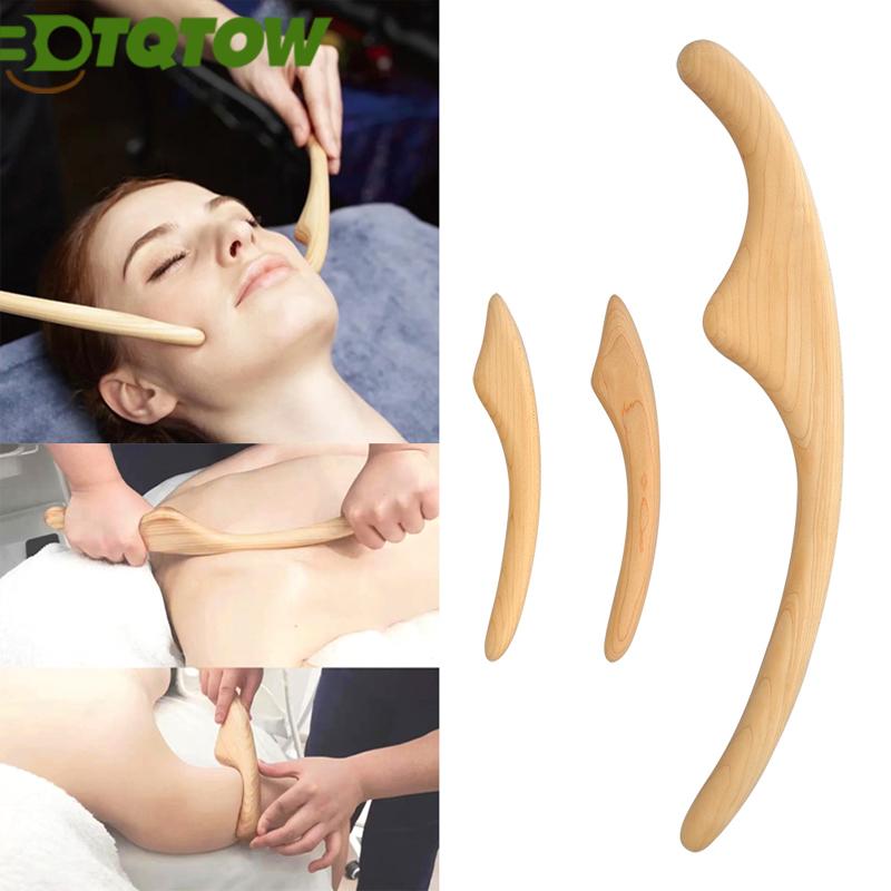 1Set Multifunctional Back Scraper Wood Massager Massage Scraping Stick Scraper Fat Burner Back Shoulder Massage Slimming Guasha