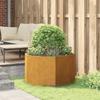 Plant Pot Rusty 90 x 90 x 50 cm Weatherproof Steel