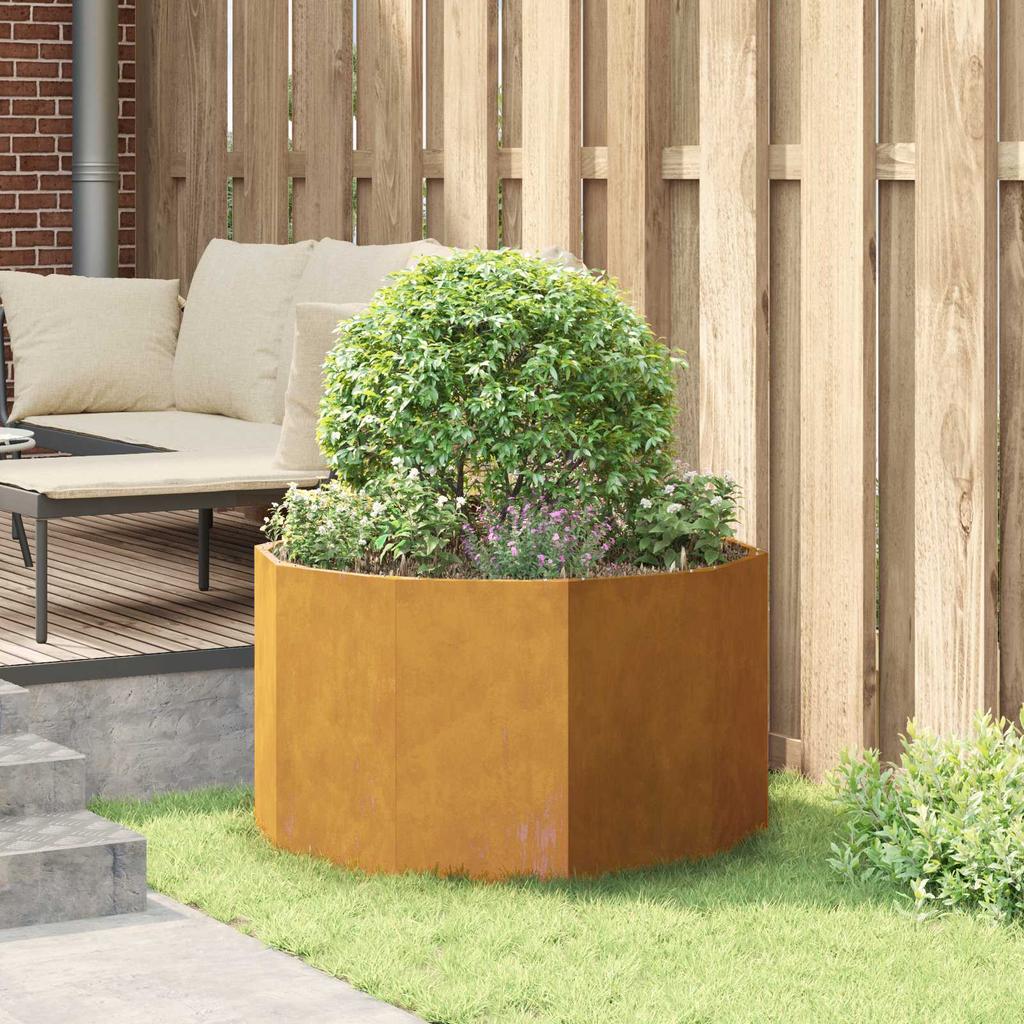 Plant Pot Rusty 90 x 90 x 50 cm Weatherproof Steel
