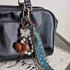 Cowboy Ribbon Bag Pendant Pearl Bag Charm New Love Heart Pendant  Fashion Accessories